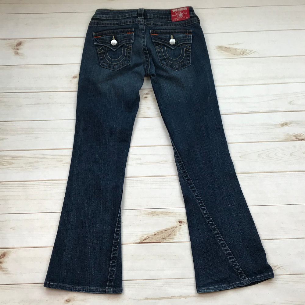 True Religion Joey Jeans Dark Wash Twisted Sz 27 - Picture 3 of 7